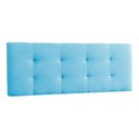 Ver imagem 6 de Canto Alemão Recamier Bau + Painel Madri 140cm Suede Azul Turquesa - Inova Decor