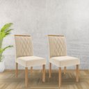 Ver imagem 2 de Cadeira para Mesa de Jantar Jogo de 2 Cadeiras Mdf Juliana Wood Cimol Madeira/nude