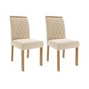 Ver imagem 1 de Cadeira para Mesa de Jantar Jogo de 2 Cadeiras Mdf Juliana Wood Cimol Madeira/nude