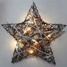 Estrela de Natal Decorativa Aramada com 10 LEDS Natural/Branca 30cm - 1