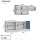 Ver imagem 4 de Cozinha Compacta Planejada 4 Peças 2 Aéreos 2 Balcões Soho CabeCasa MadeiraOriginals Azul/Branco