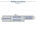 Ver imagem 3 de Cozinha Compacta Planejada 4 Peças 2 Aéreos 2 Balcões Soho CabeCasa MadeiraOriginals Azul/Branco
