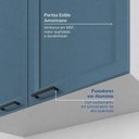 Ver imagem 5 de Cozinha Compacta Planejada 4 Peças 2 Aéreos 2 Balcões Soho CabeCasa MadeiraOriginals Azul/Branco