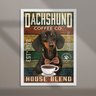 Quadro Decorativo Dachshund Coffee 33x24cm:moldura Branca - 2
