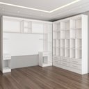 Ver imagem 4 de Guarda-roupa Modulado 9 Portas 8 Gavetas Maestro Branco - Panorama Móveis