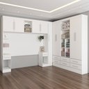 Ver imagem 3 de Guarda-roupa Modulado 9 Portas 8 Gavetas Maestro Branco - Panorama Móveis