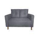 Ver imagem 1 de Sofá Davi 2 Lugares Suede Cinza - Dominic Decor
