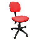 Ver imagem 1 de Cadeira Giratória Secretaria para Escritório com Regulagem de Altura e Tecido Jserrano Vermelho