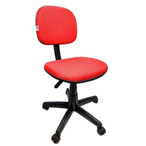 Cadeira Secretaria Giratória de Escritório com Regulagem de Altura em Jserrano:vermelho