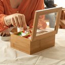 Ver imagem 2 de Organizador de Chá Sense Bambu 6 Divisórias 21,5 X 16 X 9 Cm ou