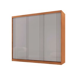 Guarda Roupa Casal Connor 100 Mdf 3 Portas 4 Gavetas e 6 Prateleiras Moderna Mobília - 2