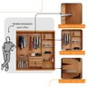 Guarda Roupa Casal Connor 100 Mdf 3 Portas 4 Gavetas e 6 Prateleiras Moderna Mobília - 4