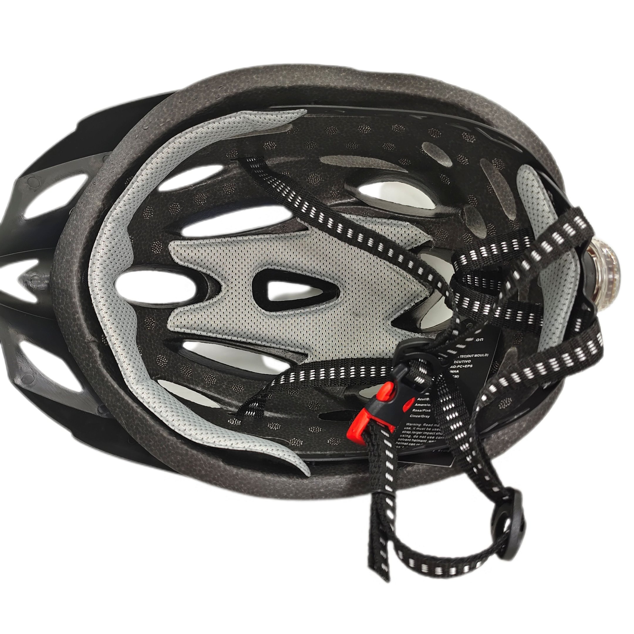 Capacete Ciclismo Mtb Com Sinalizador Led Vermelho Byorn:Vermelho/G - 5