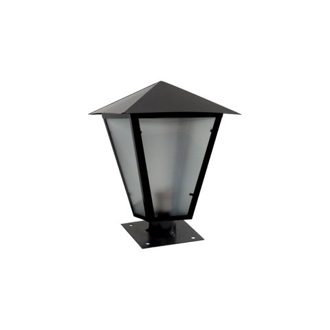 Luminária Romana Parafusar no Muro Alumínio Preto 31cm Ouro Minas L025POM