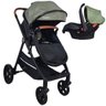 Carrinho de Bebe 3 em 1 Apolo Verde e Bebe Conforto Aconchego - Passear Baby - 1