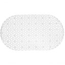 Ver imagem 1 de Tapete Antiderrapante de Box Oval Cristal 68x37cm - Uzoo Tapete de Box Oval 68x37 Cm Cristal