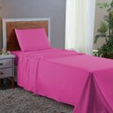 Ver imagem 1 de Conjunto Lençol Solteiro Aveludado 400 Fios 3 Peças Cama Box e Infantil:pink