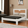 Cama Casal Tradicional em MDF Branco Nature - Virginia - 1
