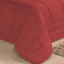 Ver imagem 6 de Kit Edredom Confort Casa Dona Dupla Face Solteiro 4 Pçs com Lençol Vermelho