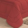 Kit Edredom Confort Casa Dona Dupla Face Solteiro 4 Pçs com Lençol Vermelho - 6