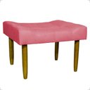 Ver imagem 2 de Kit 2 Puff Decorativo Confortável Retangular para Sala Recepção Quarto Requinte Suede Cores Pé