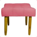 Ver imagem 6 de Kit 2 Puff Decorativo Confortável Retangular para Sala Recepção Quarto Requinte Suede Cores Pé
