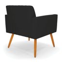 Ver imagem 3 de Kit 2 Poltronas Viena Gomada Veludo Pés Palito Castanho - D’Rossi Cor Preto