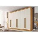 Ver imagem 4 de Guarda Roupa Casal 6 Portas e 4 Gavetas Alba Plus Peroba/off White - Europa