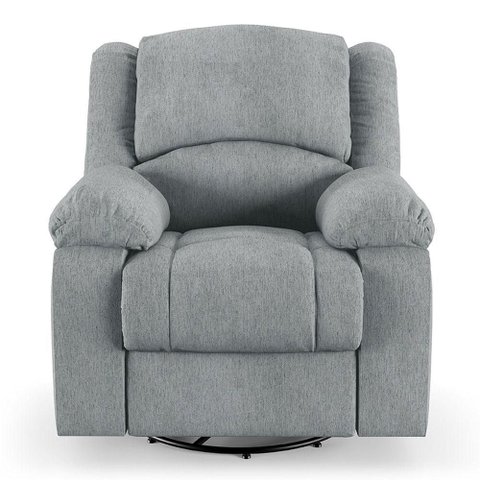Poltrona do Papai Reclinável Sala de Cinema Barcelona Glider Manual Giratória Massagem USB Linho