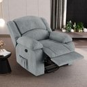 Ver imagem 7 de Poltrona do Papai Reclinável Sala de Cinema Barcelona Glider Manual Giratória Massagem USB Linho
