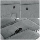Ver imagem 3 de Poltrona do Papai Reclinável Sala de Cinema Barcelona Glider Manual Giratória Massagem USB Linho