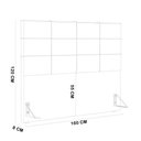 Ver imagem 6 de Kit Cabeceira Cama Box Queen com Calçadeira Roma W01 Linho Rosa - Lyam Decor