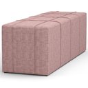 Ver mais imagens de Kit Cabeceira Cama Box Queen com Calçadeira Roma W01 Linho Rosa - Lyam Decor