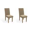 Ver imagem 2 de Kit 2 Cadeiras Sala Jantar 2cad131 2 Un Canela/suede Preto - Kappesberg