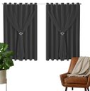Ver imagem 1 de Cortina Blackout PVC 2,00m X 1,30m Com Voil Preto