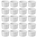 Ver imagem 1 de Jogo 20 Ramekins Brancos Canelados 150ml Tigelas Bowls 7,9cm Uno Coza em Polipropileno
