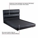 Ver mais imagens de Cama Estofada Queen com Estrutura Reforçada e Design Moderno Bela Preto