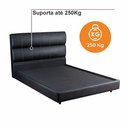 Ver imagem 7 de Cama Estofada Queen com Estrutura Reforçada e Design Moderno Bela Preto