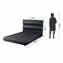 Ver imagem 3 de Cama Estofada Queen com Estrutura Reforçada e Design Moderno Bela Preto