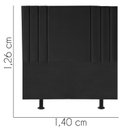 Ver imagem 3 de Cabeceira Cama Box Solteiro Estofada Grécia 140 Cm Suede:preto
