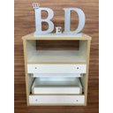 Ver imagem 4 de Mesa de Cabeceira Branco Suspenso 1 Unid. 2 Gaveta E Nicho40x45x30