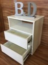 Ver imagem 2 de Mesa de Cabeceira Branco Suspenso 1 Unid. 2 Gaveta E Nicho40x45x30