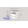Mesa de Cabeceira Branco Suspenso 1 Unid. 2 Gaveta E Nicho40x45x30 - 5