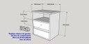 Ver imagem 5 de Mesa de Cabeceira Branco Suspenso 1 Unid. 2 Gaveta E Nicho40x45x30