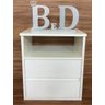 Mesa de Cabeceira Branco Suspenso 1 Unid. 2 Gaveta E Nicho40x45x30 - 1