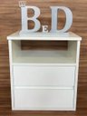 Ver imagem 1 de Mesa de Cabeceira Branco Suspenso 1 Unid. 2 Gaveta E Nicho40x45x30