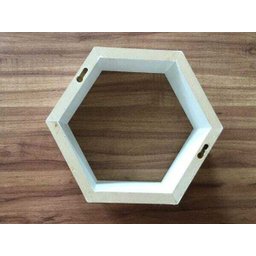 Nicho Hexagonal 1 Unidade Colmeia 30x25x10cm Mdf 15mm - 3