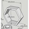 Nicho Hexagonal 1 Unidade Colmeia 30x25x10cm Mdf 15mm - 4