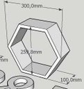 Ver imagem 4 de Nicho Hexagonal 1 Unidade Colmeia 30x25x10cm Mdf 15mm
