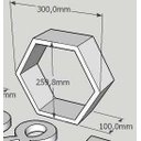 Ver imagem 4 de Nicho Hexagonal 1 Unidade Colmeia 30x25x10cm Mdf 15mm